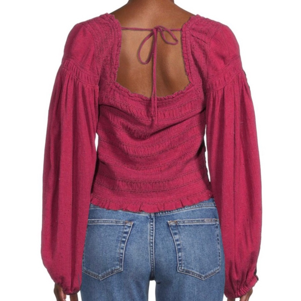 Free People Maggie Smoked Peasant Top new with tags. Med & Small